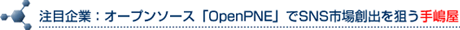 注目企業：オープンソース「OpenPNE」でSNS市場創出を狙う手嶋屋