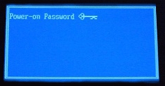 ブートパスワード保護の画面