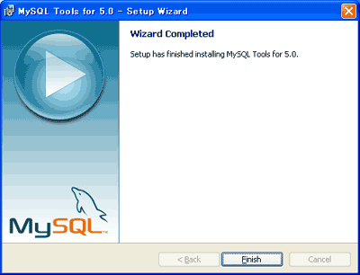 MySQLAdministratorインストール完了画面