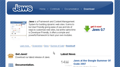Jaws CMS公式サイト