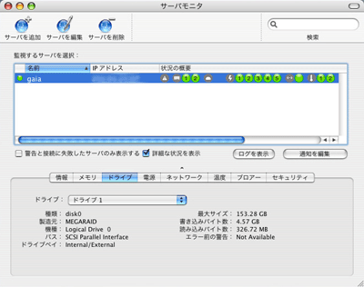Mac OS X ServerのGUI