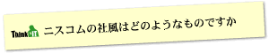 Question8 ニスコムの社風はどのようなものですか