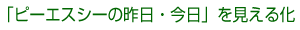 「ピーエスシーの昨日・今日」を見える化