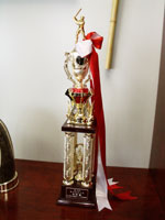 野球大会の受賞トロフィー