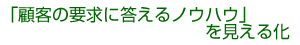 「顧客の要求に答えるノウハウ」を見える化