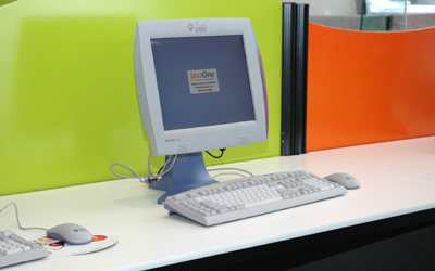 受付でもらったカードで使えるシンクライアントPC