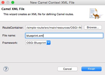 Camel Context XMLを新しく作る