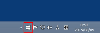 ウィンドウフラグのアイコンをクリックすると、「Windows 10を入手する」ウィンドウが表示される。