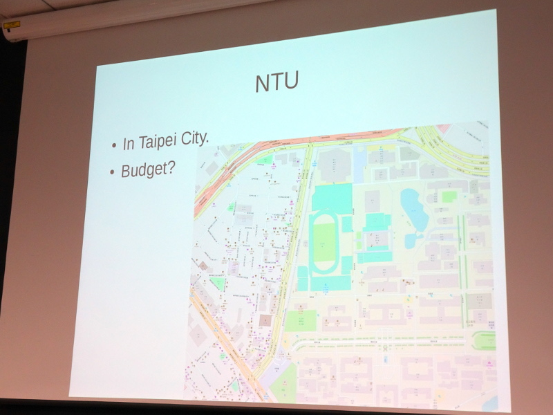 候補地のNTU（National Taiwan University、国立台湾大学）