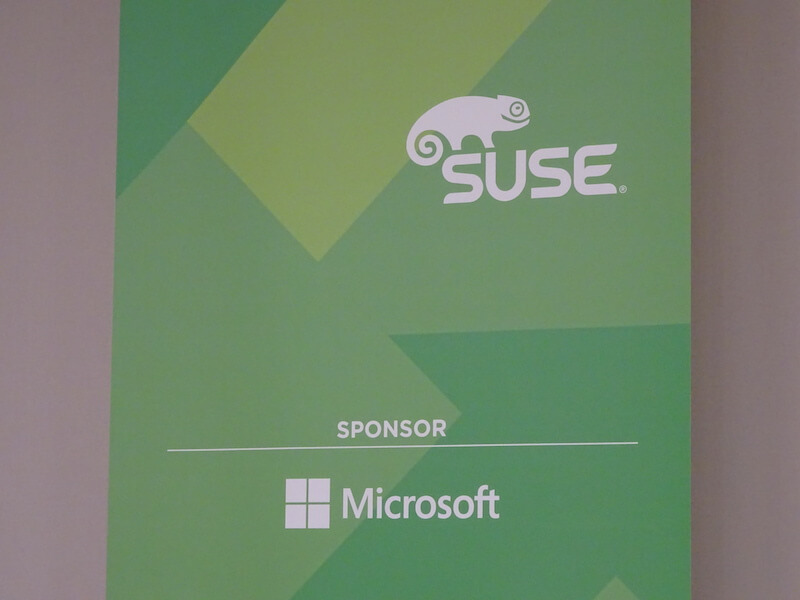 SUSEのイベントにMicrosoftの名前があることが印象的