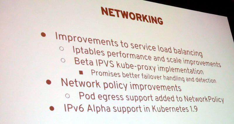 ネットワークに関するKubernetes 1.9の概要