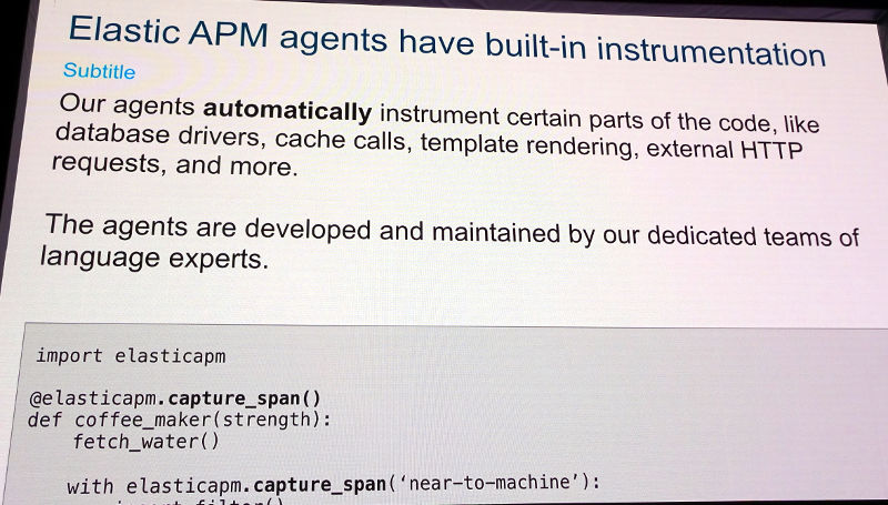 APM Agentの実装はライブラリー形式、開発は専任のチームが行っているという