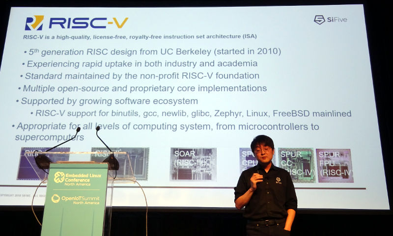 RISC-Vの概要。UCBの研究に端を発しているのがわかる