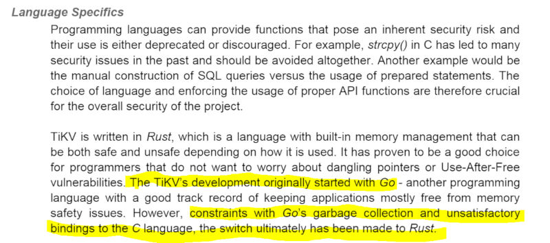 Cure53のレポートから。C言語のstrcpyは使うなと明記
