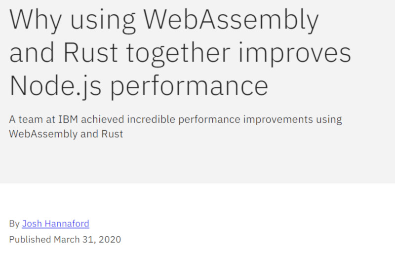 RustとWebAssemblyを使ってNode.jsを高速化