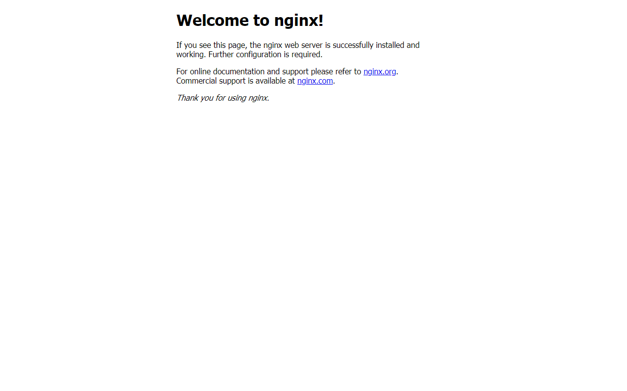 図11：NGINXのWelcome画面