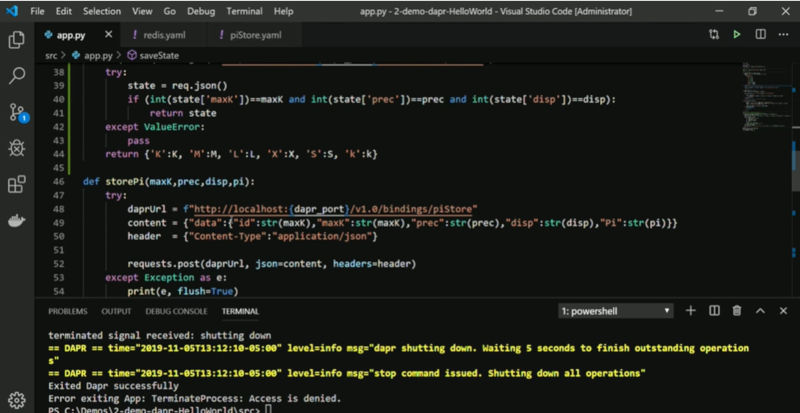 Pythonコードを修正してデモを実行