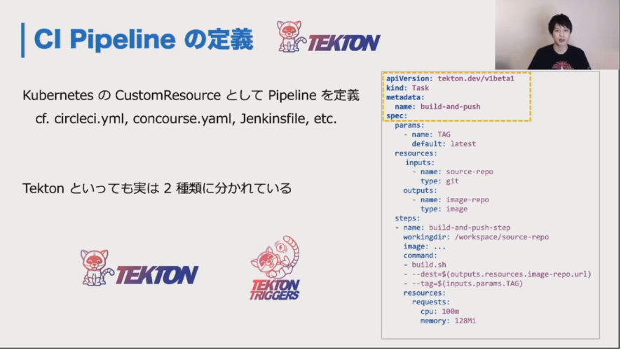 TektonのパイプラインはKubernetesのカスタムリソースとして実装される