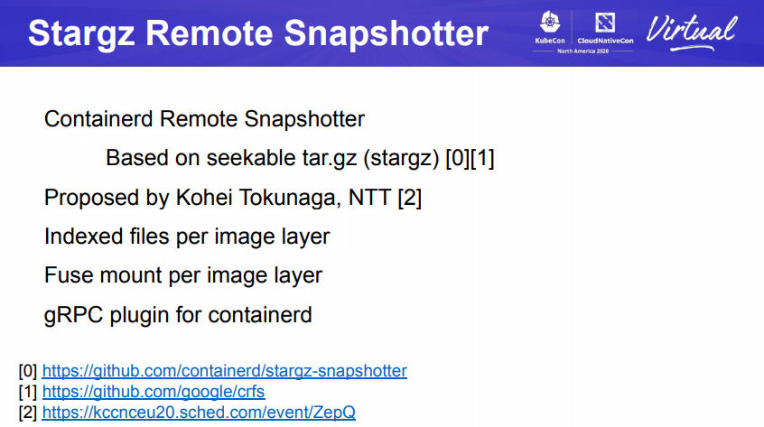 CERNが使うStargz Remote Snapshotter