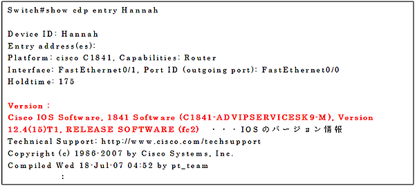 選択肢aの実行結果
