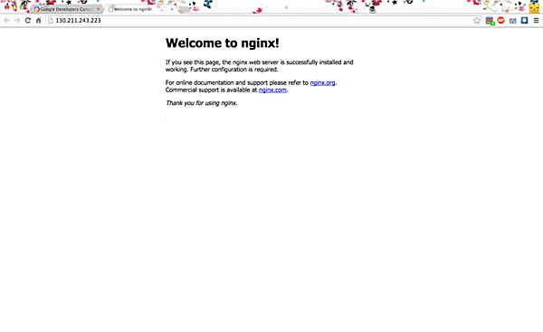 nginxが起動していることを確認