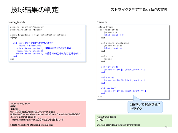 ストライクを判定するstrike?メソッドの追加（クリックで拡大）