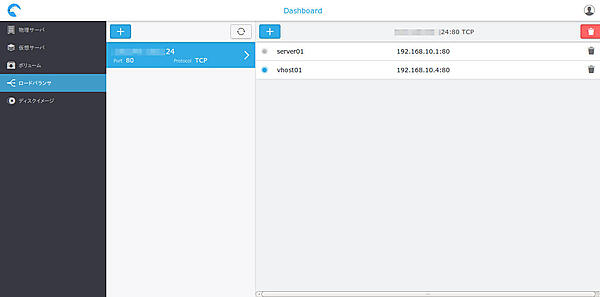 各サーバはロードバランサに登録することで、インターネットと接続できるようになる