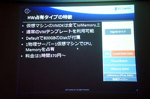 IDCFクラウド ハードウェア専有タイプ