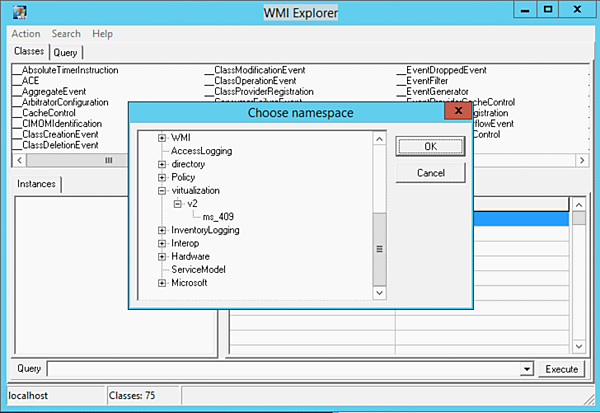 root\virtualization\v2 だけとなったWindows Server 2012 R2
