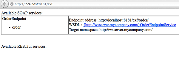 SOAPサービスの確認