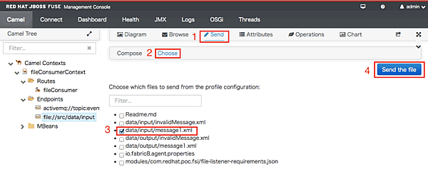 テストメッセージの送信