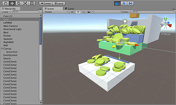 Saucerに衝突してもCoin（Clone）が消えない