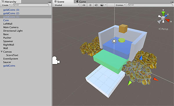 コインプッシャーゲームに「Gold Coins」を適用してみた
