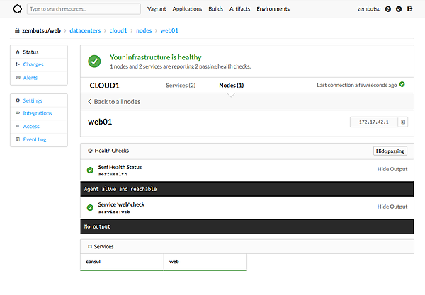 Atlas上からConsulノードやサービスを監視する