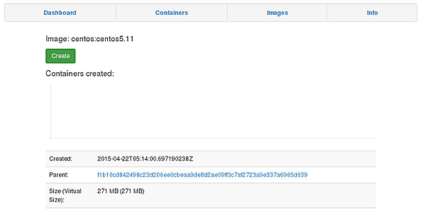 DockerUIでDockerイメージからコンテナを生成
