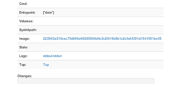 コンテナの標準出力を確認
