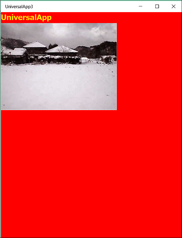 画面の幅を狭くすると文字色と背景色、画像と文字サイズが変化した