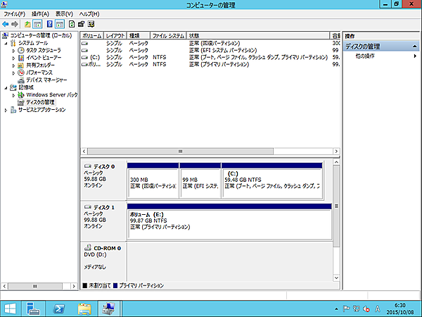 パーティションのフォーマット