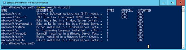 利用可能なDockerイメージを検索
