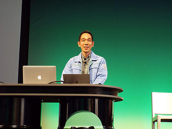 プレゼンテーションを行う国土地理院の藤村氏