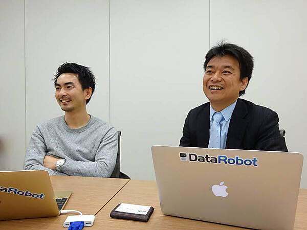 左、データサイエンティストのシバタアキラ氏、右、カントリーマネージャーの原沢氏