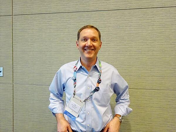 Red HatのCEO、Jim Whitehurst氏。非常に気さくで物腰の柔らかさ際立つ人物である