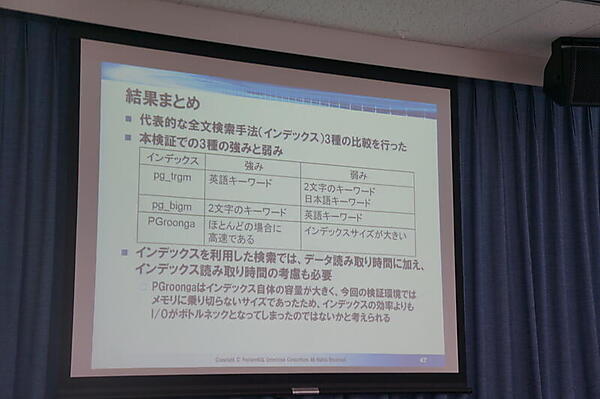 全文検索の検証結果