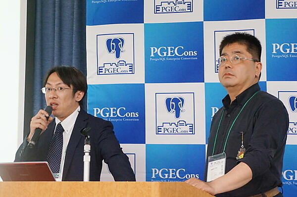 勝俣智成氏と原田登志氏（NTTテクノクロス）