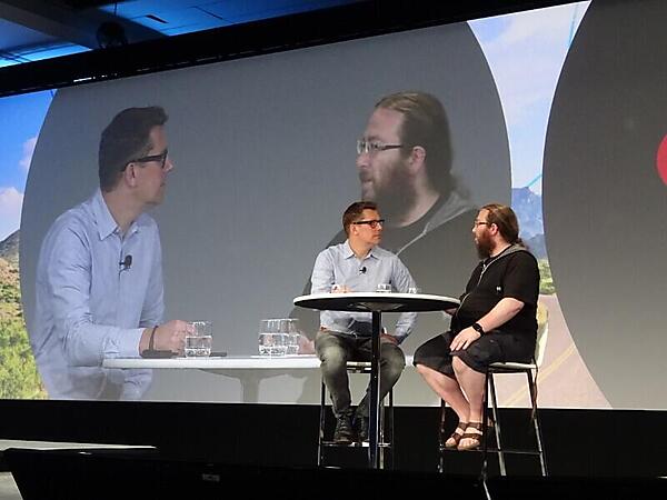 Cheney氏（左）と楽天のGraham Weldon氏