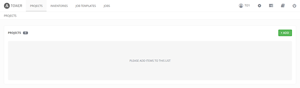 初期状態ではSystem Administoratorで作成したユーザーでも使用できるProjectはない