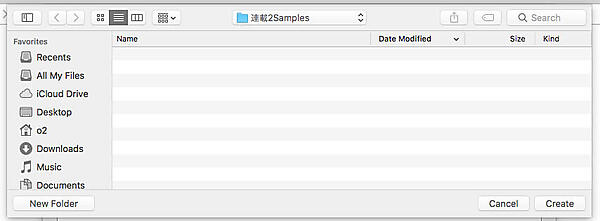 画面2　保存先を指定したら「Create」をクリック
