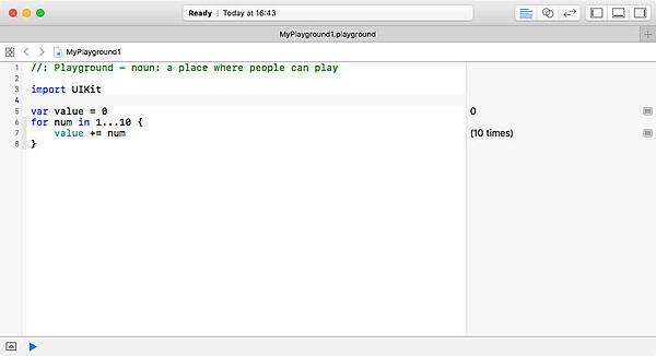 画面7　for文のループを含むコードの例