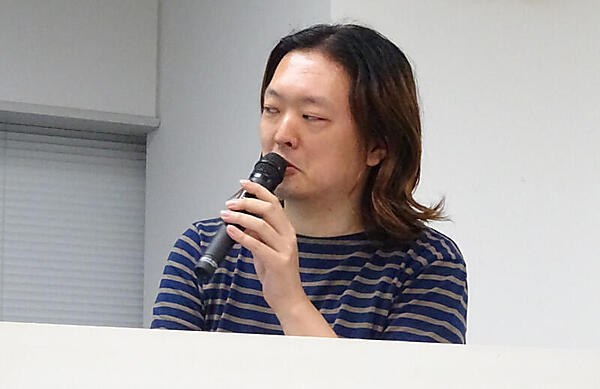 プレゼンテーションを行うサイバーエージェントの長谷川氏