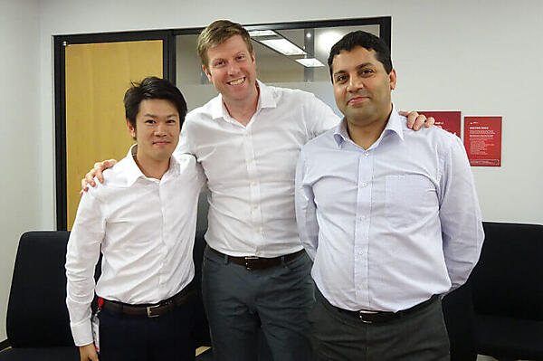 左から中村氏、Nemmers氏、Mukherjee氏